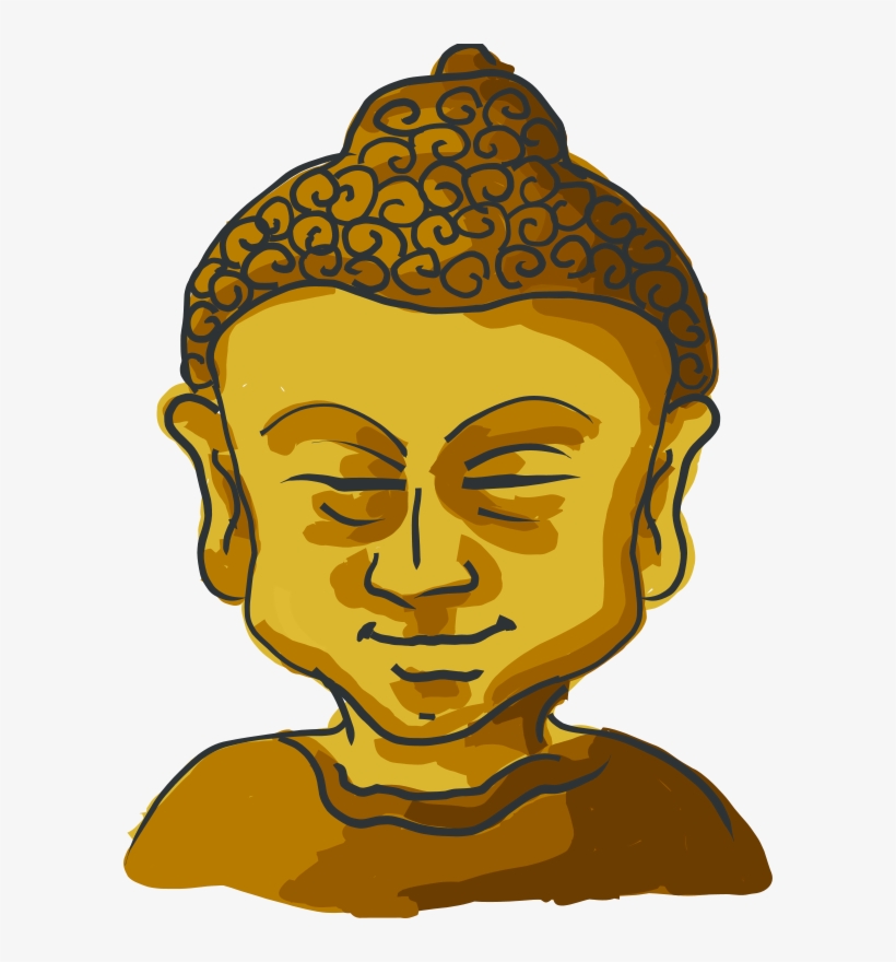 Buddha's Head - Buddhism Clipart, transparent png