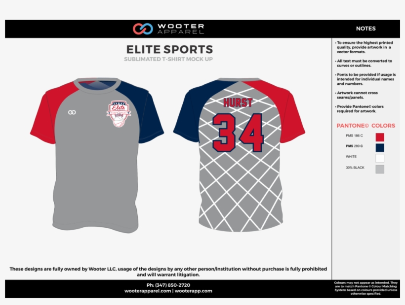 Elite Sports Red Gray Blue White Custom Design T-shirts - T-shirt, transparent png