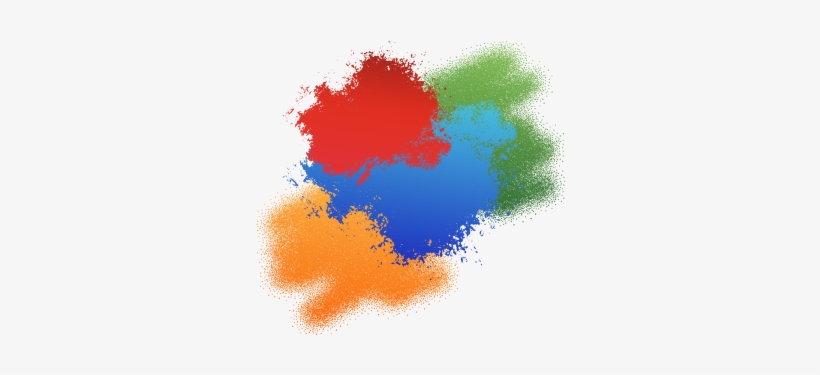 Colorful Spray Splash Splatter, Colorful, Spray, Splashes - Psd, transparent png