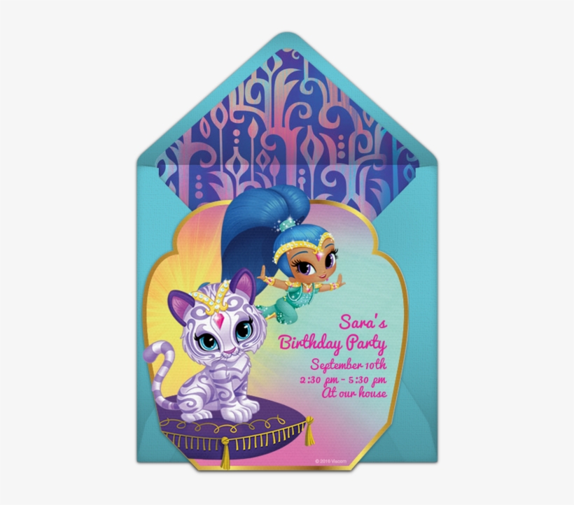 Customizable, Free Shimmer And Shine Nahal Online Invitations - Shimmer And Shine Coloring Book (each), transparent png