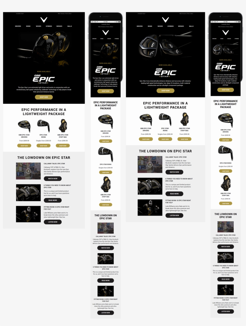 Callaway Golf - Epic Star - Brochure, transparent png