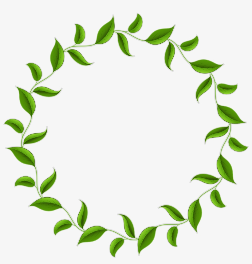 Wreath Border Png Jpg Library Library - Green Circle Frame Png, transparent png