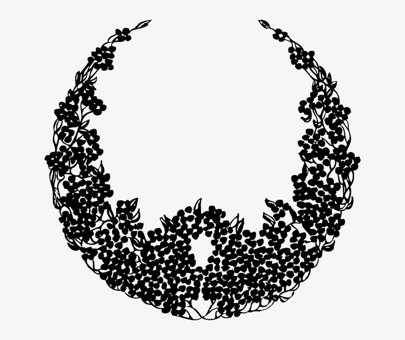 Black, Wreath, Holly, Plants, Round, Border, Christmas - Bingkai Foto Untuk Siluet, transparent png