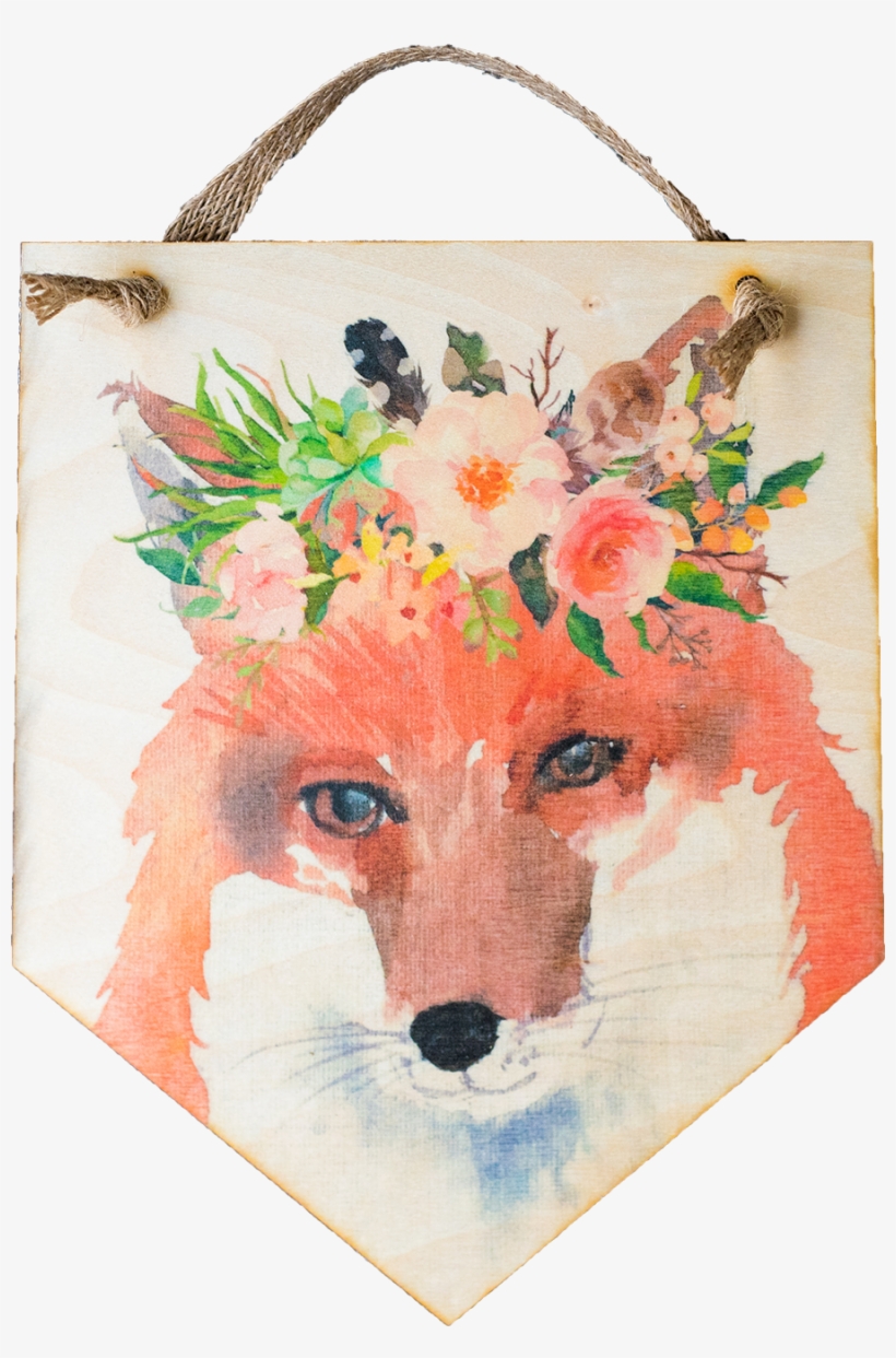 Floral Fox - Bull Skull On Floral Poster Print By Tara Moss, transparent png