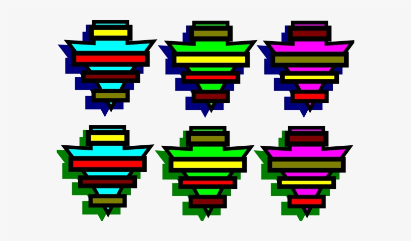 Free Vector Mark It Six Arrows Clip Art - Clip Art, transparent png