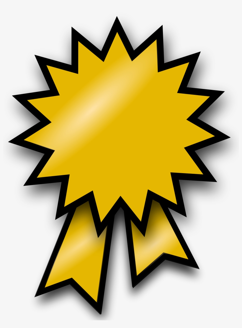 Ribbon Svg Gold - Gold Medal Ribbon Transparent, transparent png