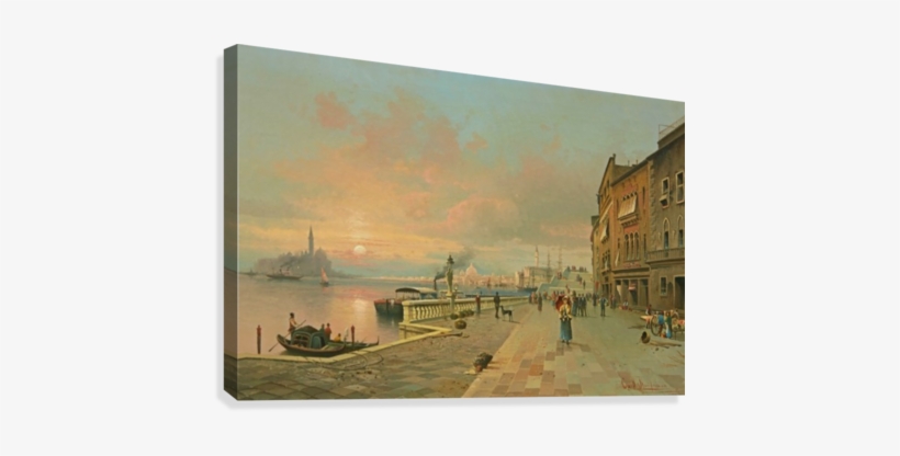 A View Of Venice Canvas Print - Art, transparent png