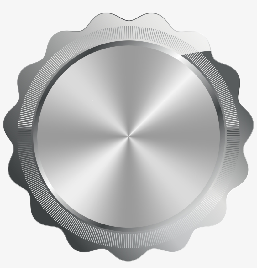 Silver Seal Badge Png Transparent Clip Art Image - Transparent Black Metal Seal, transparent png