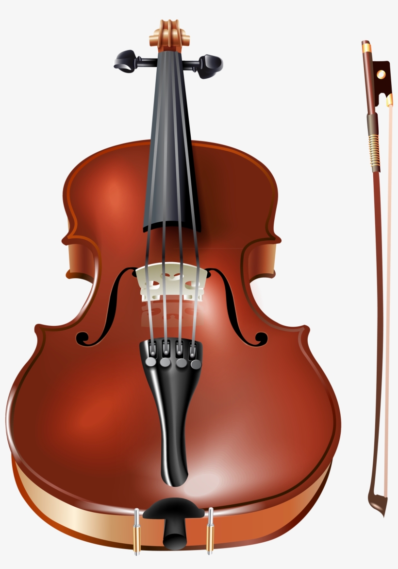 Violin Png Free Download - Violin And Bow Clipart, transparent png