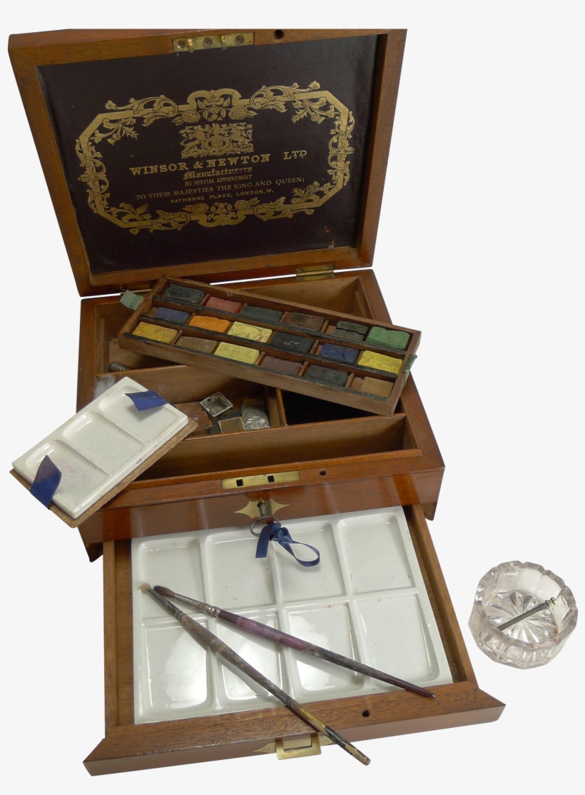 Antique English Winsor And Newton Artist's Watercolour - Watercolor Painting, transparent png