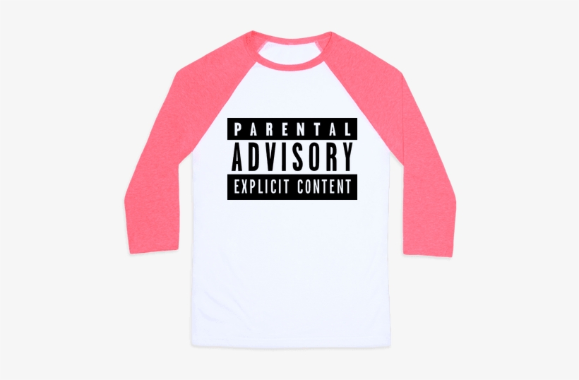 Parental Advisory Baseball Tee - Parental Advisory, transparent png