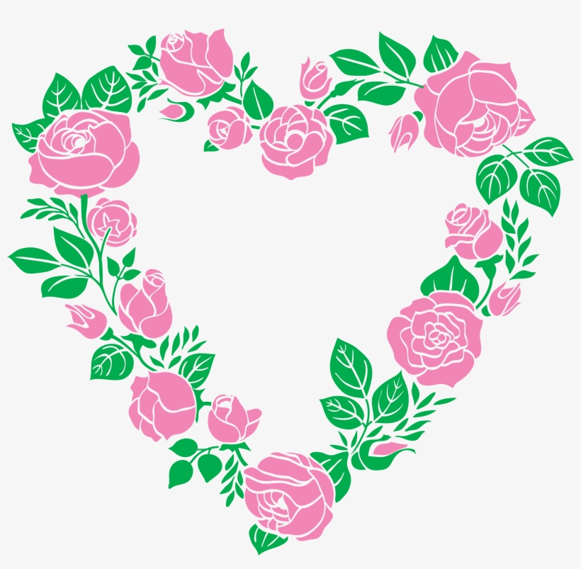 Clipart Freeuse Download Pink Rose Heart Border Png, transparent png
