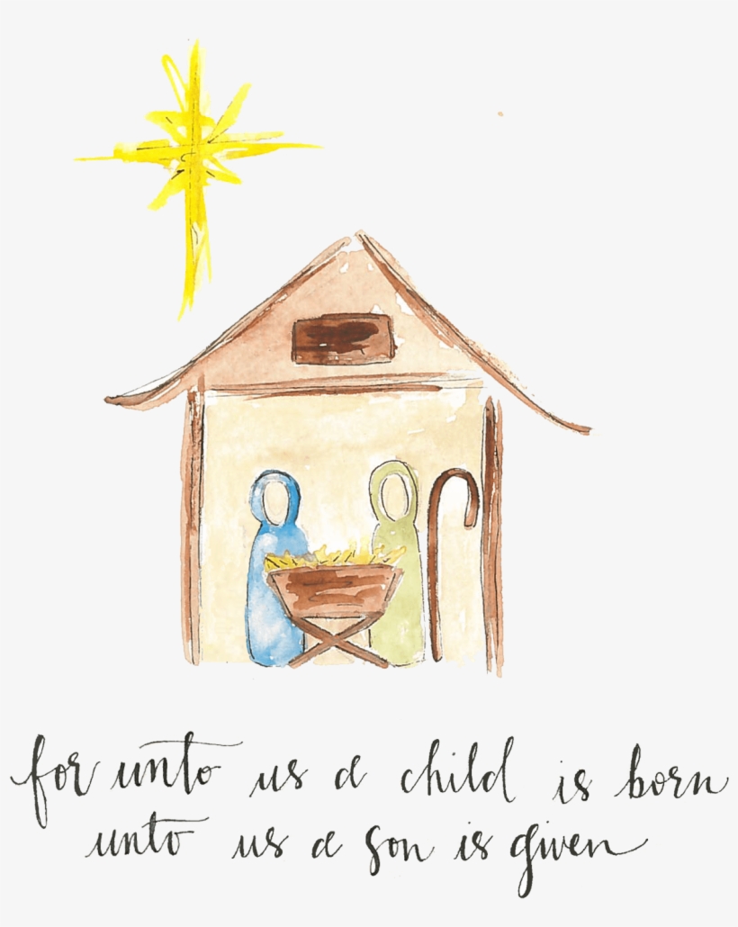 Little Langs Nativity Scripture - Nativity Scene Watercolor, transparent png