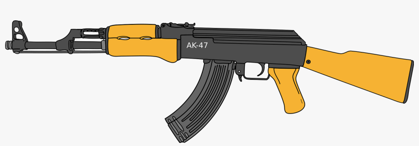Ak-47 Firearm Assault Rifle Pistol - Ak 47 Clipart Png - 1127x340 PNG