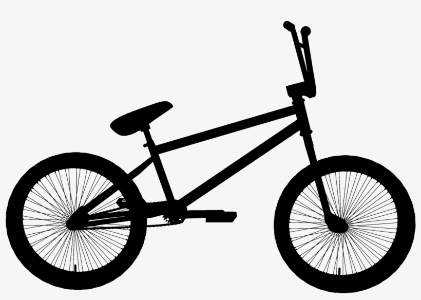 Black Bmx Bicycle Clipart Png - Bmx Bikes, transparent png