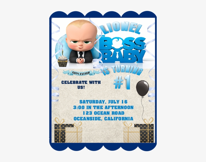 Boss Baby Birthday Party Keepsake Bottle Invitation - Boss Baby Birthday Invitation, transparent png