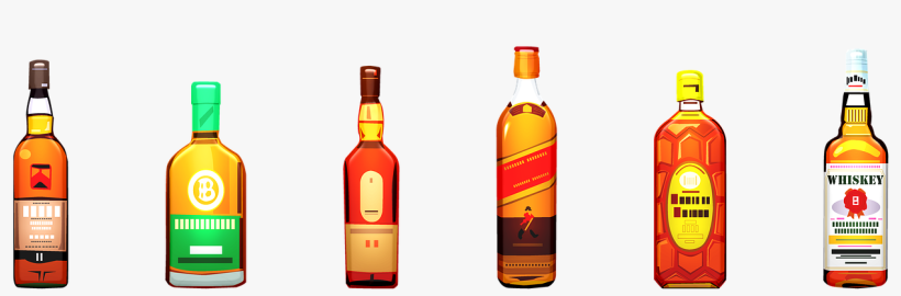 Alcohol, Bottles, Whiskey, Wine, Scotch - Grain Whisky, transparent png