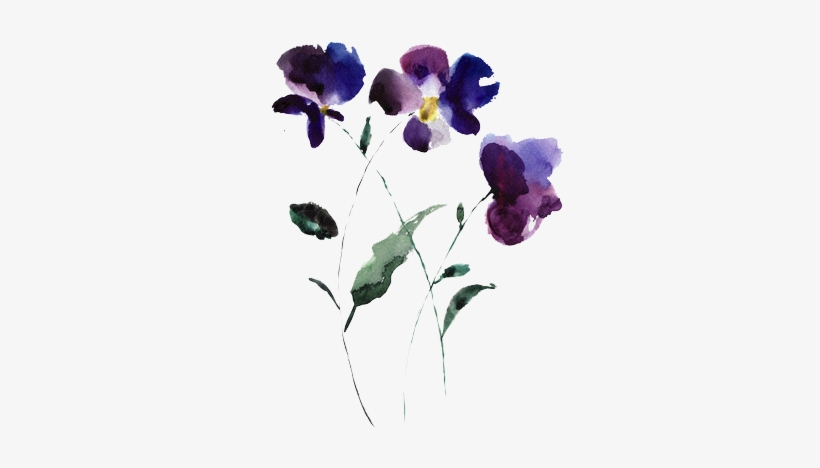 Because I Spend 90% Of My Day Online - Violet Watercolor Tattoo, transparent png