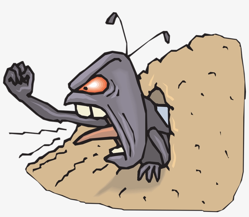 Dirt Clipart Ant Pile - Angry Ant Clipart, transparent png