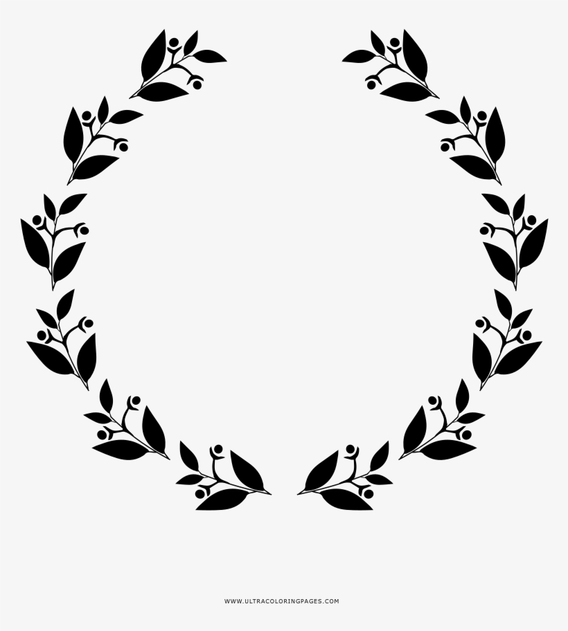 Laurel Wreath Coloring Page - View Master Disc, transparent png