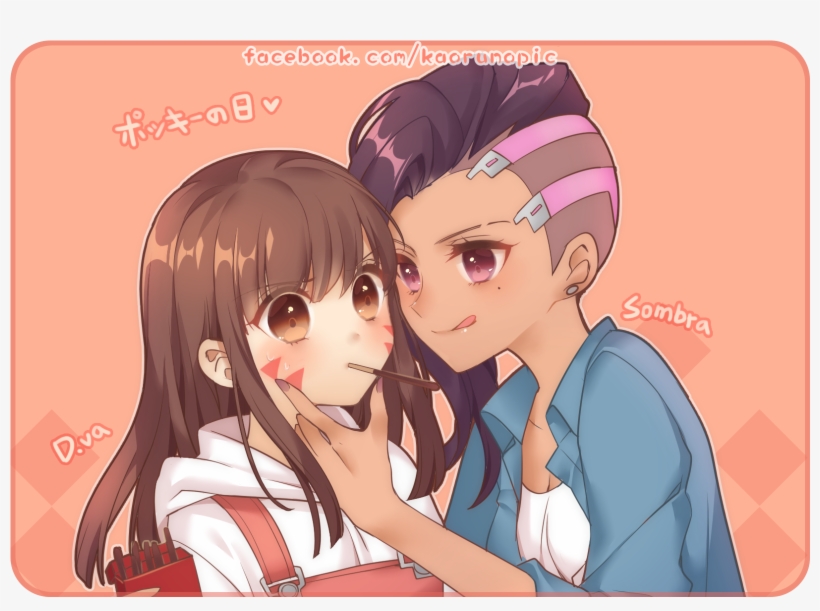 3 - Dva X Sombra Kissing, transparent png