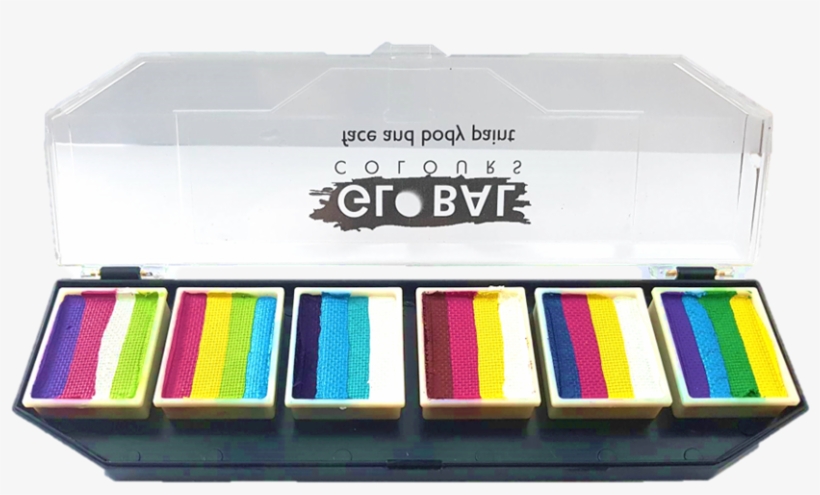 Global Makeup, Face Paint, Face Paint Palette, Small - Global Body Art Face Paint - Funstroke Palette Rainbow, transparent png