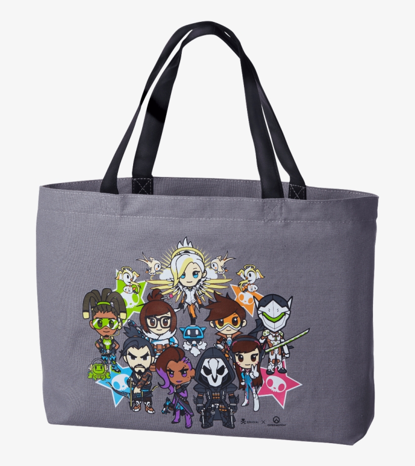 Tokidoki X Overwatch Grey Canvas Totebag - Grey Canvas Totebag Overwatch, transparent png