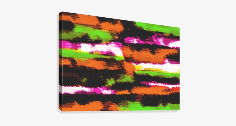 Orange Black Pink Green Grunge Painting Texture Abstract - Painting, transparent png