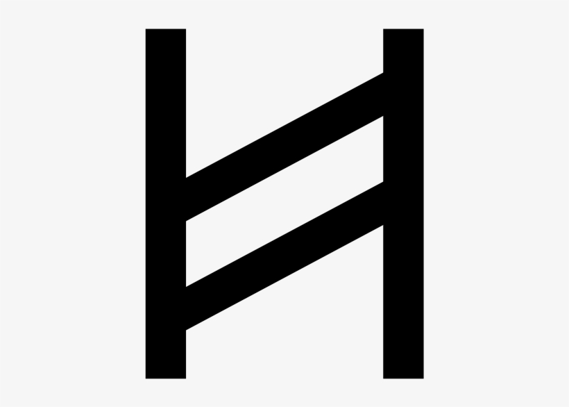 Greek Eta Diagonal 2 Bars - Typeface, transparent png