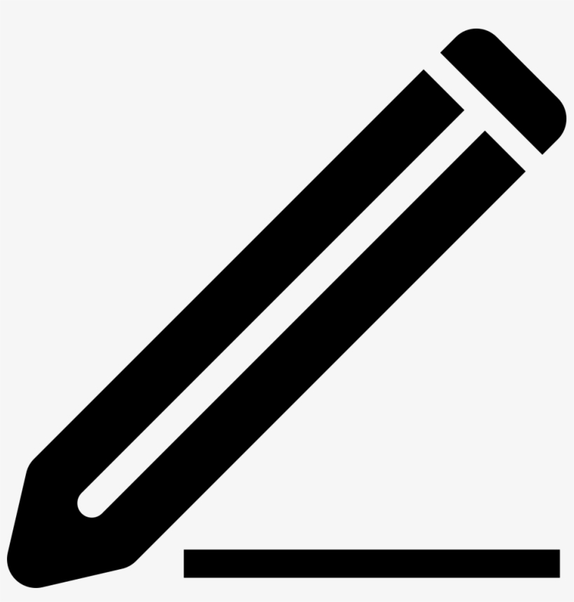 Pencil Tool Symbol In Diagonal Position For Interface - Stift Symbol, transparent png