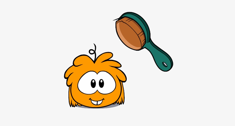 Orange Puffle Brush No Background - White Puffle, transparent png