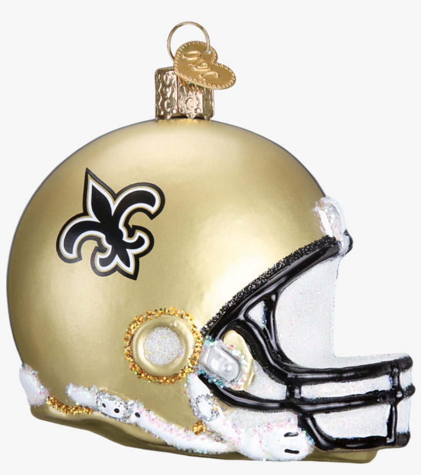 New Orleans Saints Nfl Football Helmet Glass Ornament, transparent png