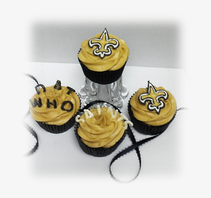 New Orleans Saints Football Theme Cupcakes - Saints Cupcakes, transparent png
