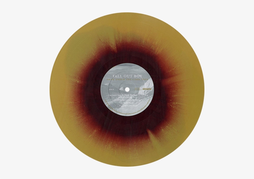Hot Topic Exclusive Gold W/ Maroon Swirl Vinyl Limited - Phonograph Record, transparent png