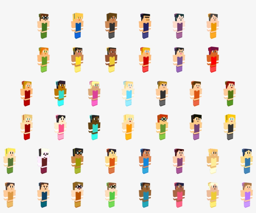 All Of The Girls From Total Drama And The Ridonculous - Minecraft, transparent png