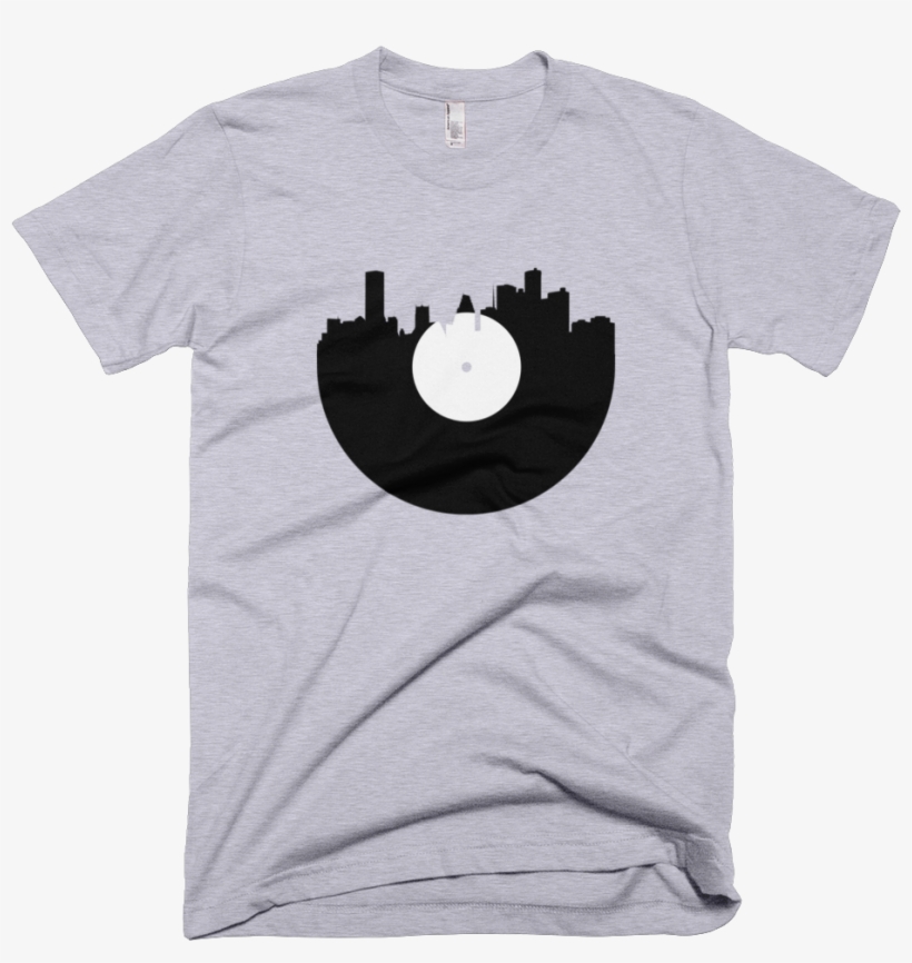City Skyline Music Record Design T-shirt - Ross Geller T Shirt, transparent png