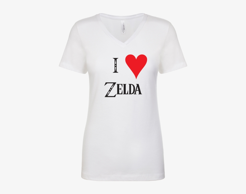 I Heart Zelda 2 Color Art, White V-neck Shirt - T-shirt, transparent png
