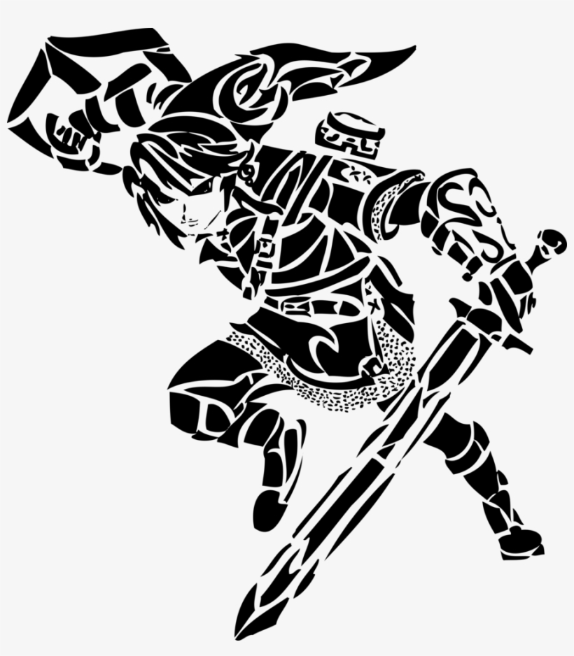Tribal Art Drawings - Zelda Black And White, transparent png