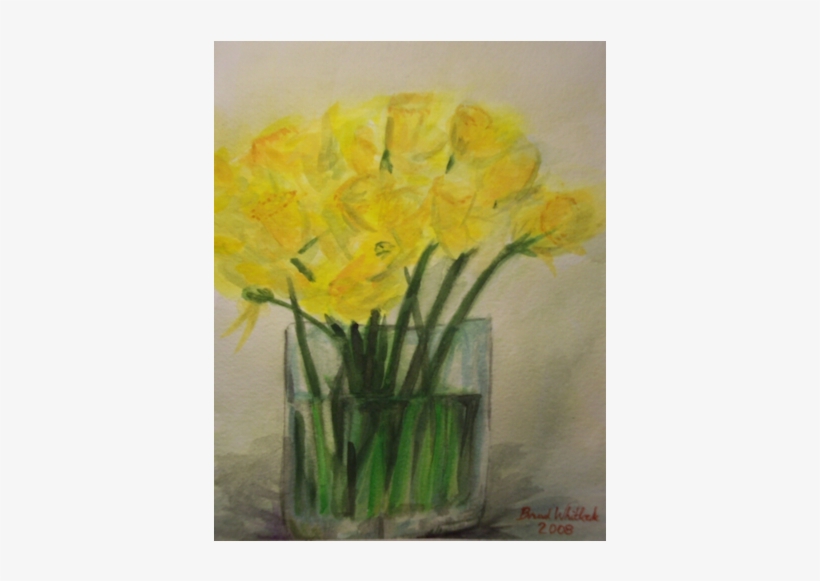 Daffodils In An Hour, Watercolor, - Bouquet, transparent png