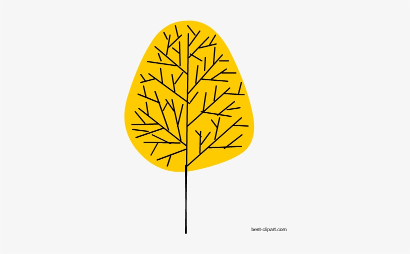 Yellow Tree Free Clip Art - Clip Art, transparent png