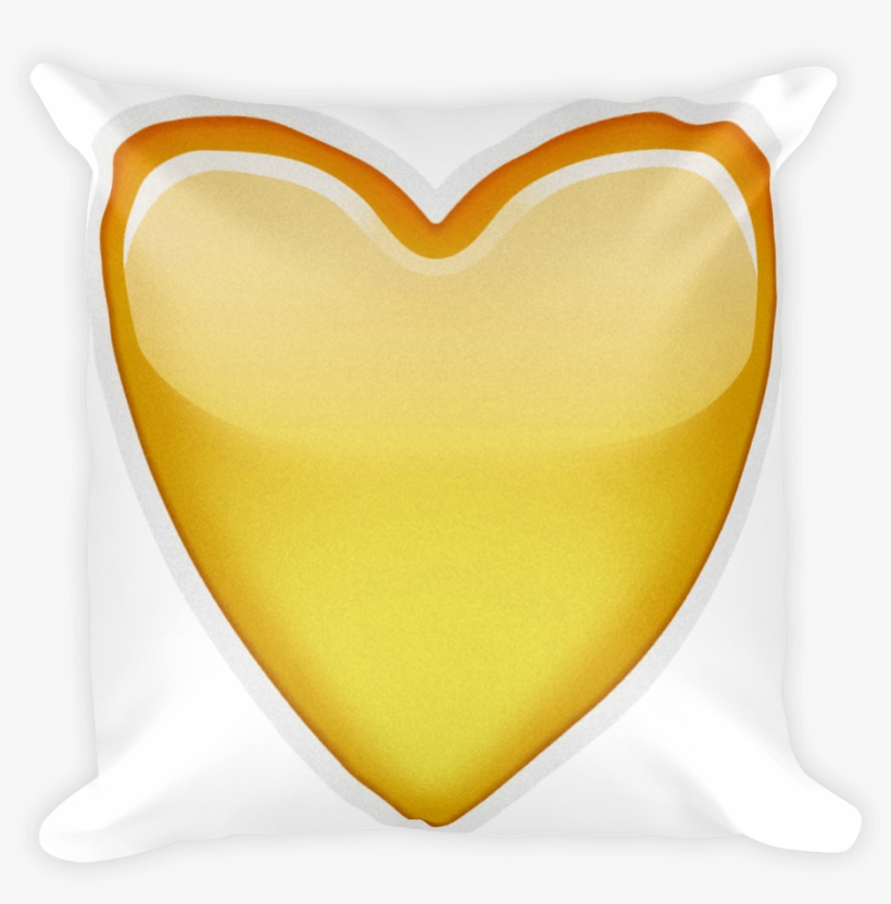 Emoji Pillow Yellow Heart Throw Pillow 1000x1000 PNG Download