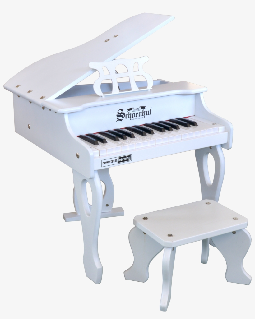 Schoenhut 30 Key Digital Baby Grand Piano White - Schoenhut Grand Piano White, transparent png