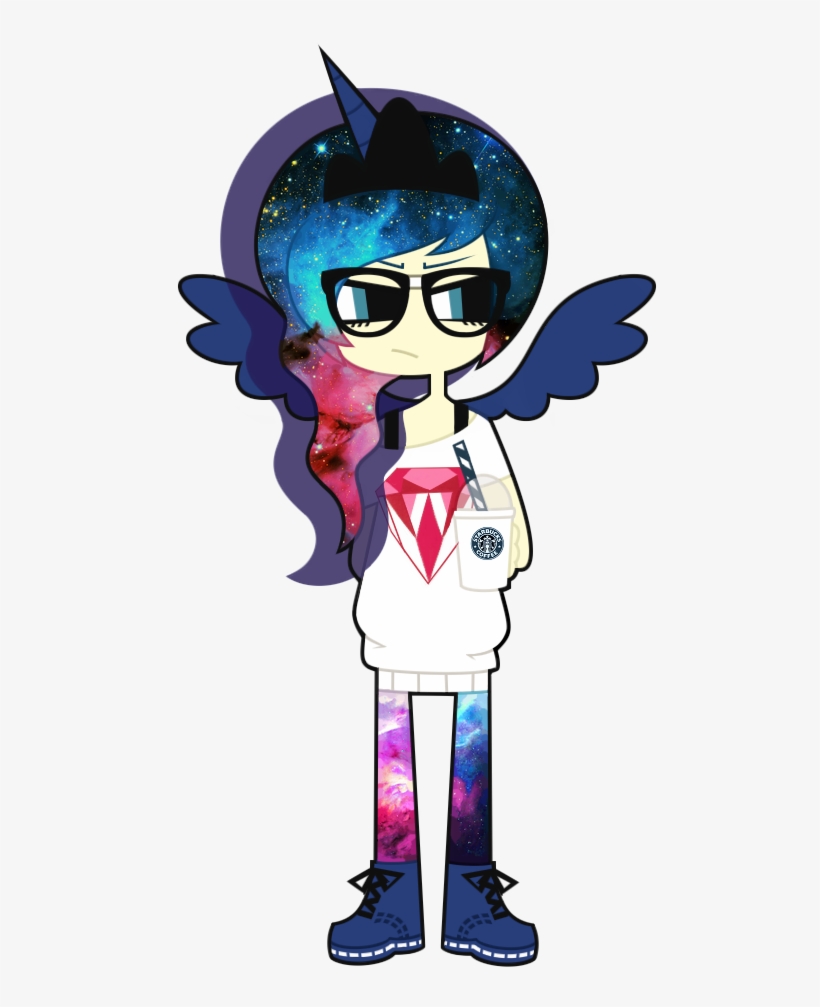 Mlp Fim Hipster Princess Luna By Nekozneko-d5ie00v - Mlp Hipster, transparent png