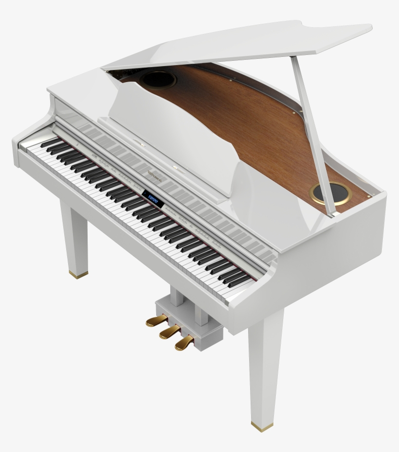 Roland Gp607 Digital Grand Piano - Roland Gp607 Digital Grand Piano, Polished White, transparent png