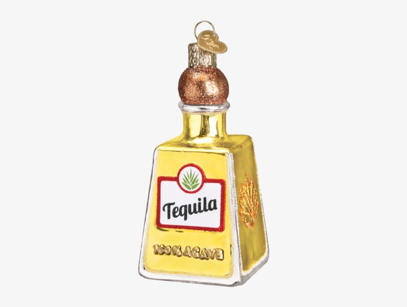 Tequila Bottle Ornament - Old World Christmas Just Married Fine White Limo Christmas, transparent png