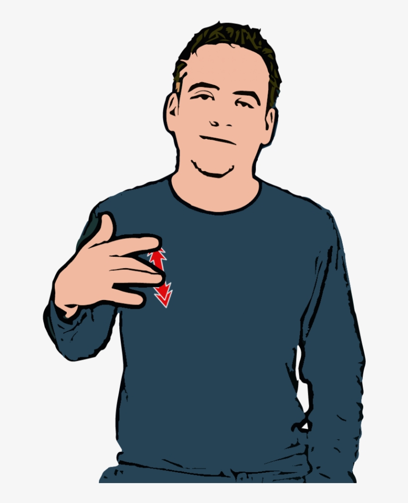 Open Hand With Bent Middle Finger - British Sign Language Animals, transparent png