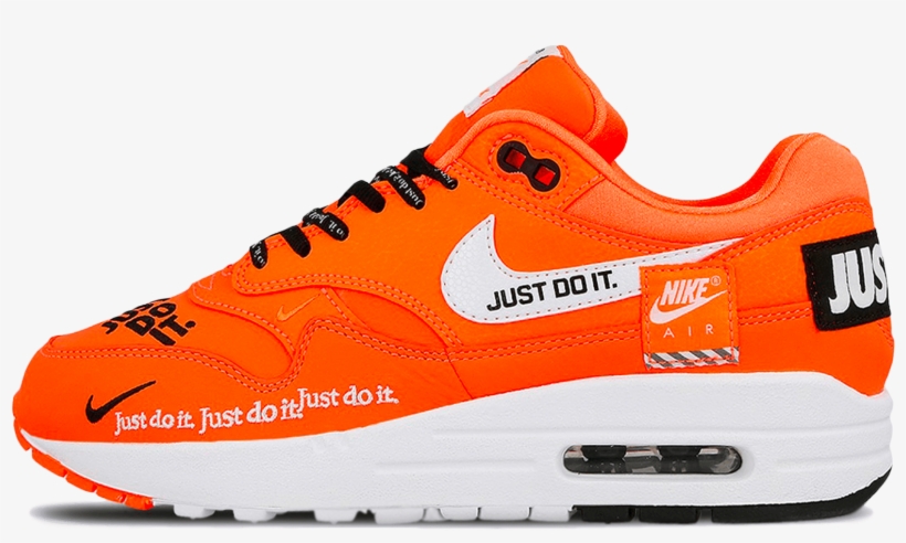 Air Max 1 Lux Just Do It W Total Orange / White / Black - Shoes Just Do It Air Max 1, transparent png