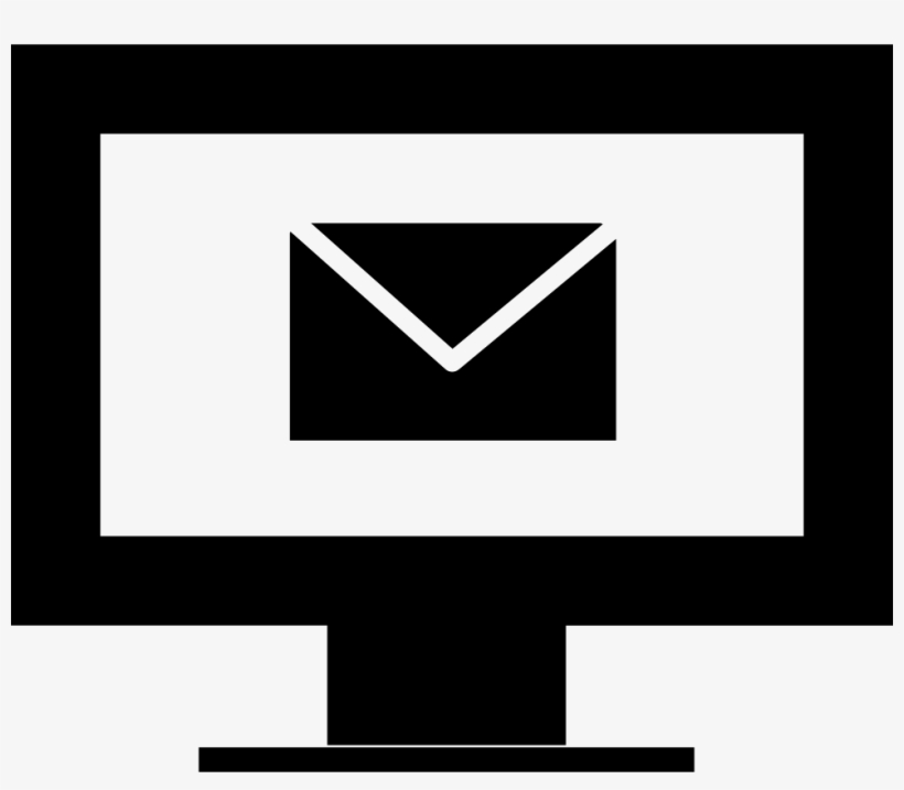 Computer Email On Monitor Screen Interface Symbol Comments - Icon Computer Email, transparent png