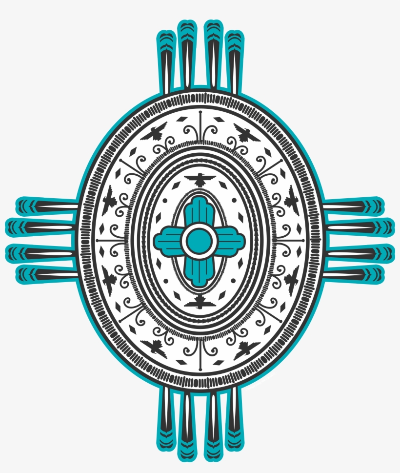 Oval Zia Concho Print, transparent png