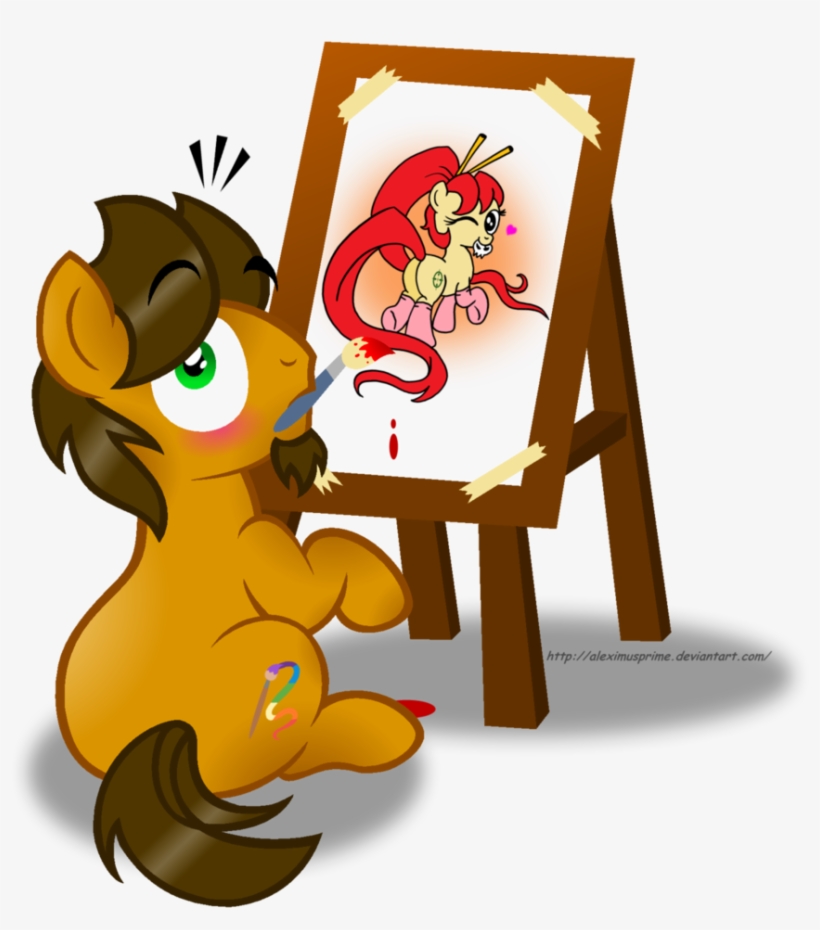 Aleximusprime, Easel, Oc, Plot, Ponified, Safe, Simple - Mlp Base Stalking, transparent png